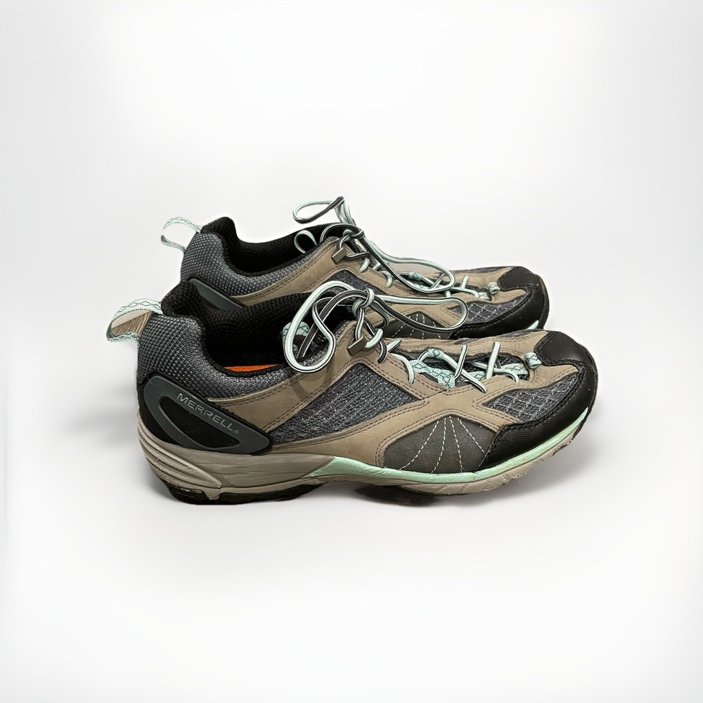 Merrell Sedona Sage Hiking Shoes Women's 10 Sneaker Vibram Air Outdoor Gray Teal